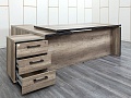 Стол для руководителя  2 000х2 000х745 ЛДСП Зебрано Torr  (СРУЗ-17094)
