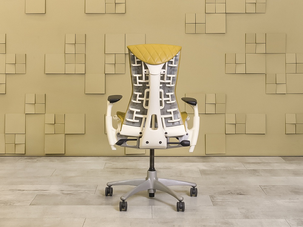 Офисное кресло руководителя на колесах Embody Herman Miller Кожа Зелёный США  КРКЗ-29125
