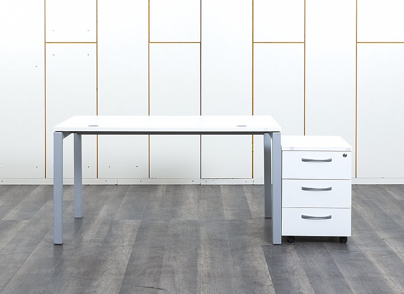 Комплект офисной мебели стол с тумбой  1 400х800х750 ЛДСП Белый   (СППБк-28093)