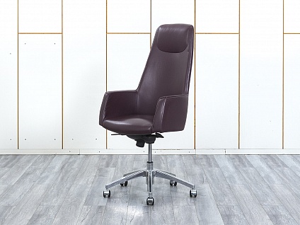 Офисное кресло руководителя  Estel Group Кожа Сливовый Tulip  (КРКК-26034)