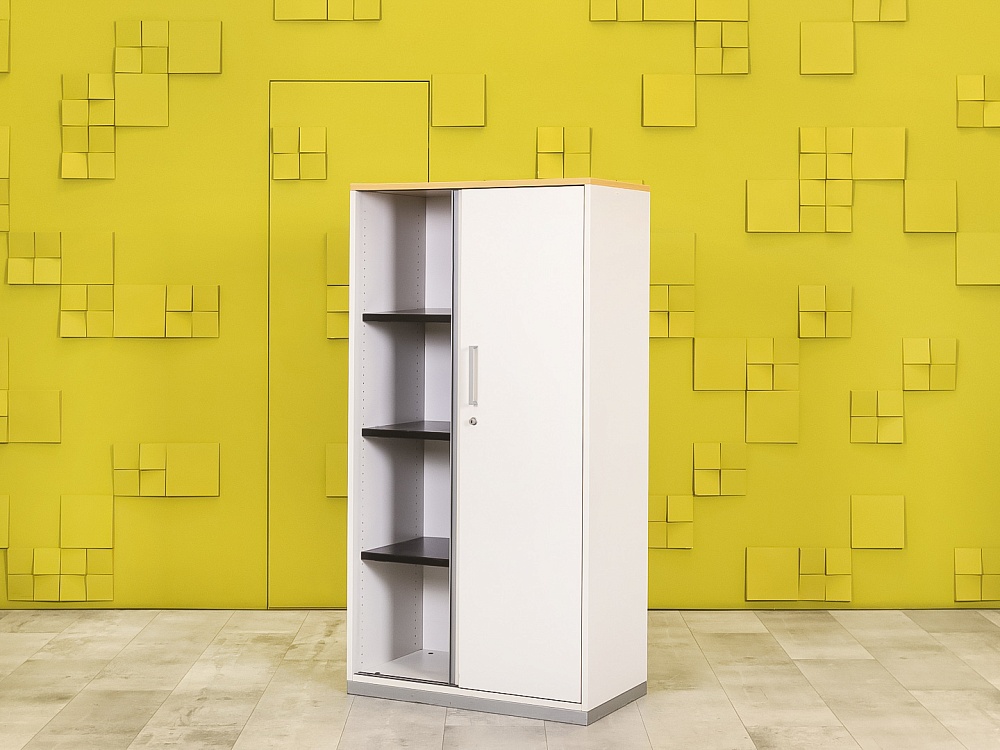 Шкаф для документов офисный Steelcase ЛДСП Белый Германия  ШД2ДБ4-30016