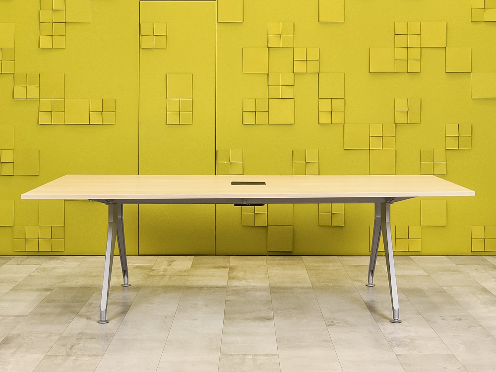 Офисный стол для переговоров Steelcase ЛДСП Зебрано Франция  СГПЗ1-04026