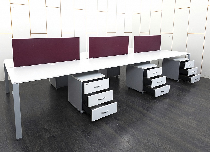 Комплект офисной мебели  4 200х1 640х750 ЛДСП Белый   (КОМБ-02091)