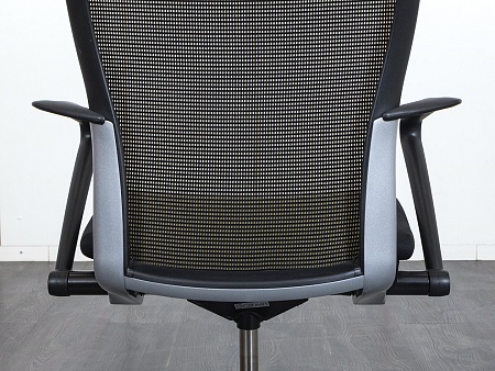 Конференц кресло для переговорной  Черный Ткань/сетка  Haworth   (КПТЧ-26110)