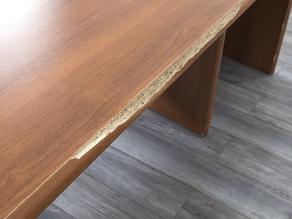 Стол для руководителя  2 450х900х760 ЛДСП Орех   (СРПХ-07084уц)