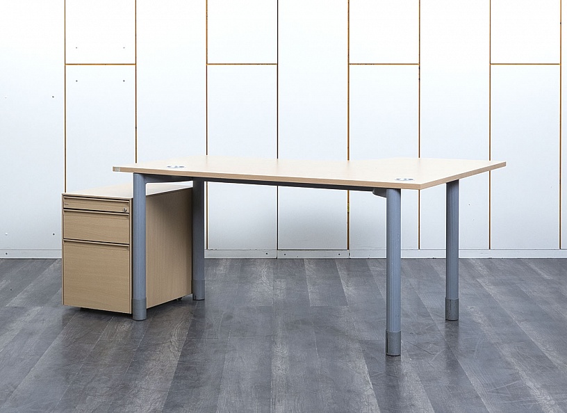 Комплект офисной мебели стол с тумбой Bene 1 600х1 200х750 ЛДСП Бук   (СПУВКл-13081)