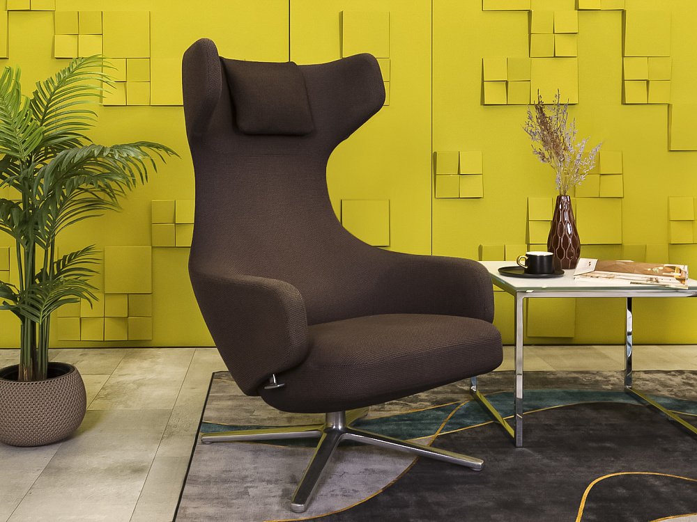 Комплект из 2-х мягких кресел Vitra Ткань Коричневый Швейцария  КНТК-24026