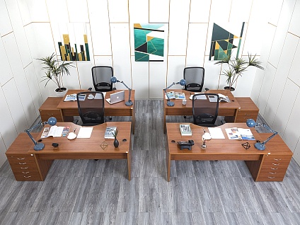 Комплект офисной мебели стол с тумбой  1 500х800х750 ЛДСП Ольха   (СППЛк-08044)