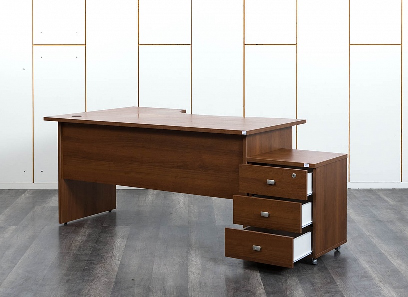 Комплект офисной мебели стол с тумбой  1 600х1 000х750 ЛДСП Вишня   (СПУШК1п-13013)
