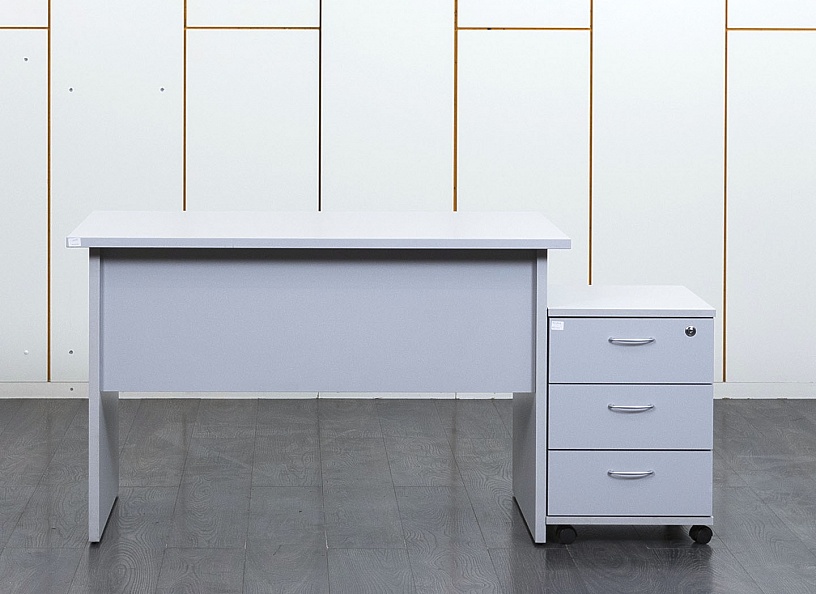 Комплект офисной мебели стол с тумбой  1 200х700х750 ЛДСП Серый   (СППСК-01111)
