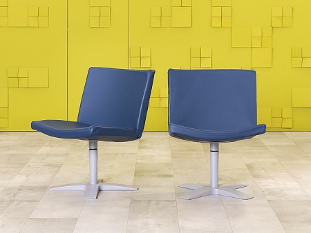 Комплект из 2-х мягких кресел 1x1 Кожа Синий Импорт_КНКНК-290124