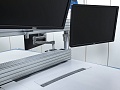 Комплект офисной мебели стол с тумбой  2 000х1 500х730 ЛДСП Серый   (КОМС-20121)