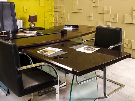 Кабинет руководителя Flute ORA Шпон Орех Италия_КРХ-040423