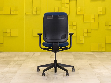 Офисное кресло для персонала на колесах Steelcase Ткань Синий Франция_КПТН-250124