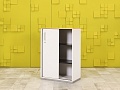 Шкаф для документов офисный Steelcase ЛДСП Белый Германия  ШД2ДБ1-30016