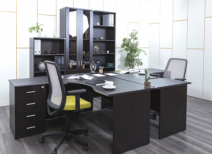 Комплект офисной мебели 1 600х1 200х750 ЛДСП Венге   (КОМЕ-20062)
