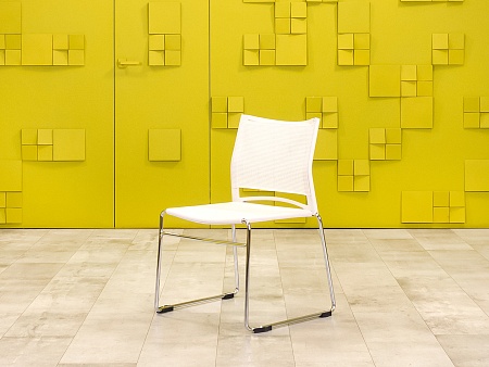 Конференц кресло для переговорной Пластик Белый Россия  УДПБ-240924