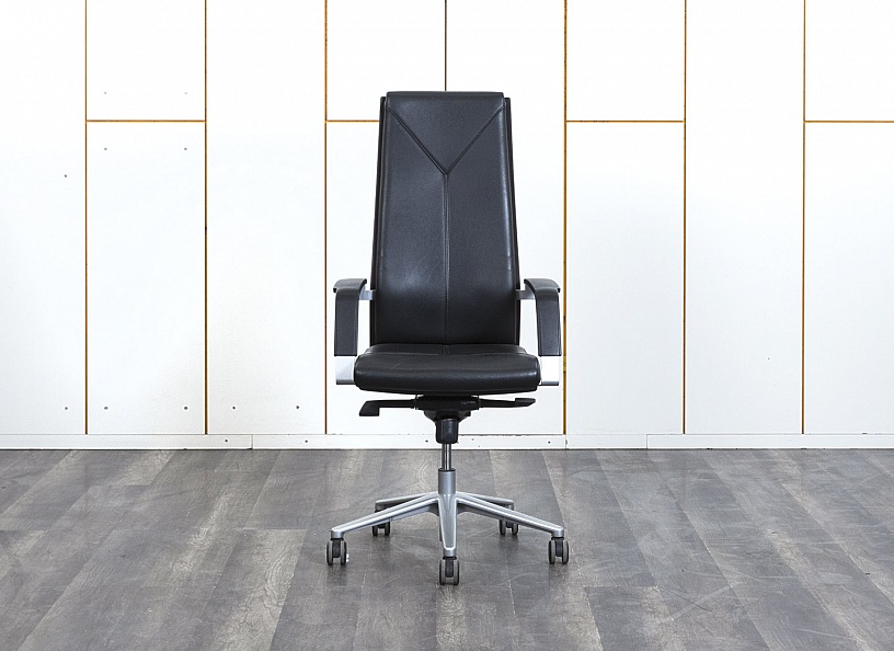 Офисное кресло руководителя  Sitland  Кожа Черный Madera A  (КРКЧ-23103)