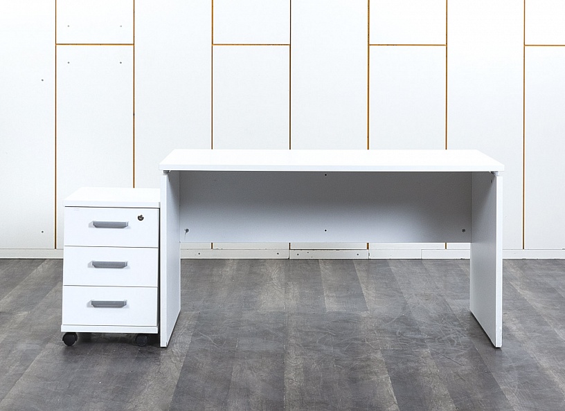 Комплект офисной мебели стол с тумбой  1 400х700х750 ЛДСП Белый   (СППБк-25103)