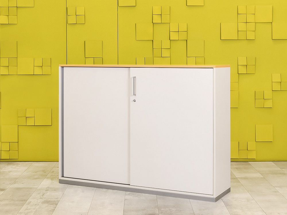 Шкаф для документов офисный Steelcase ЛДСП Белый Германия  ШД2ДБ-30016