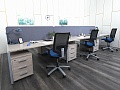 Комплект офисной мебели  4 860х1 630х750 ЛДСП Зебрано   (КОМЗ2-28062)