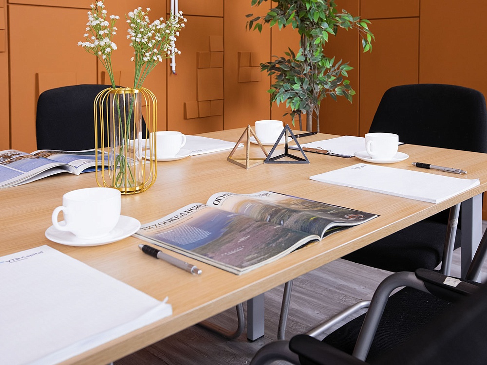 Офисный стол для переговоров Bene 1 800х1 000х730 ЛДСП Зебрано   (СГПЗ-20035)