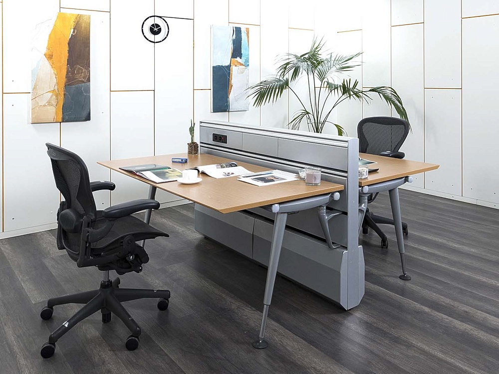 Комплект офисной мебели Herman Miller 1 600х1 700х730 ЛДСП Орех   (КОМХ-19082)
