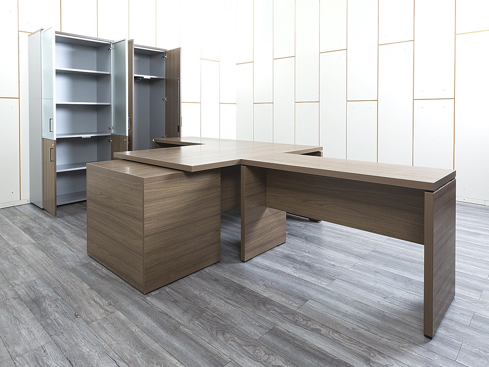 Кабинет руководителя  1 900х3 200х740 ЛДСП Зебрано EKIS  (КРЗ-12074)