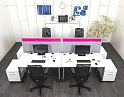 Купить Комплект офисной мебели стол с тумбой Kinnarps 2 800х1 670х750 ЛДСП Белый   (КОМБ-23071)