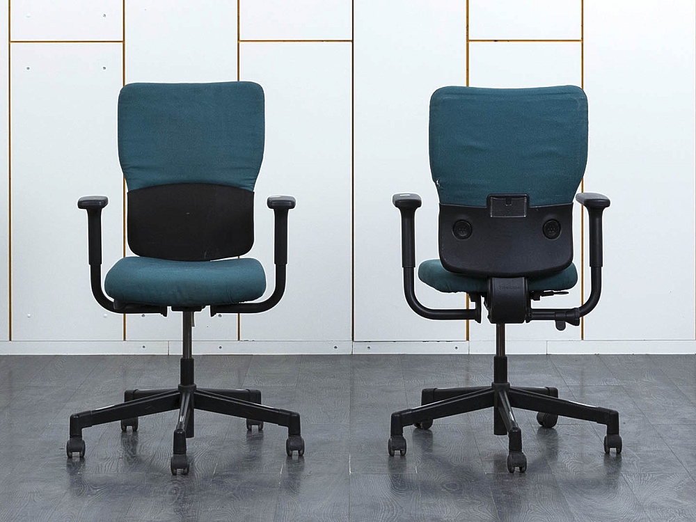 Офисное кресло руководителя  SteelCase Ткань Зеленый   (КРТЗ-20121)
