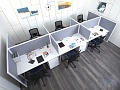 Комплект офисной мебели Techo 4 900х2 030х1 320 ЛДСП Белый   (КОМБ-26092)