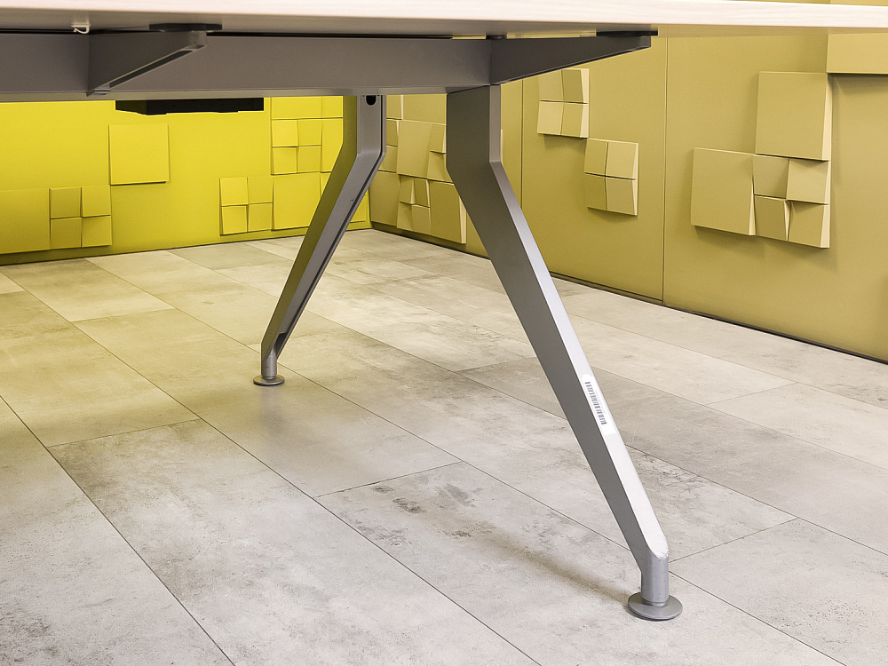 Офисный стол для переговоров Steelcase ЛДСП Зебрано Франция  СГПЗ2-04026