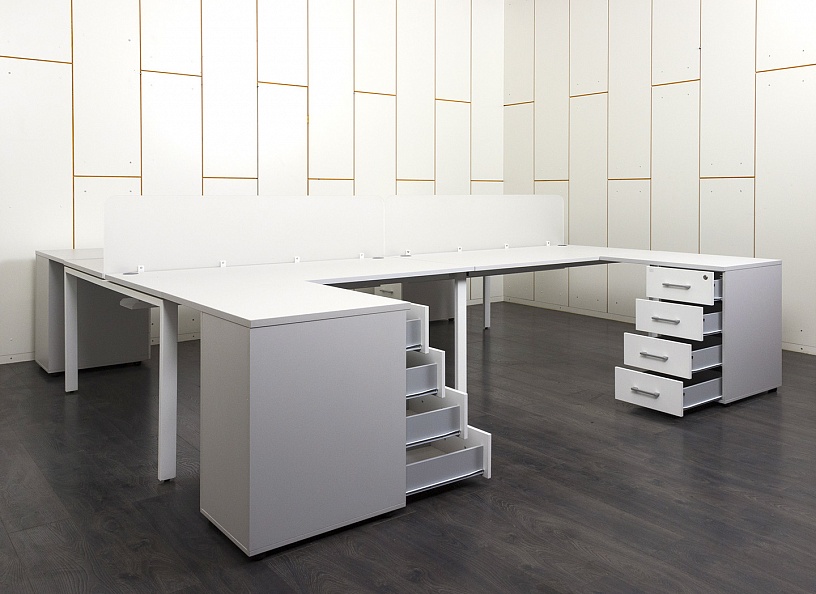 Комплект офисной мебели  3 200х3 250х740 ЛДСП Белый   (КОМБ-08071)