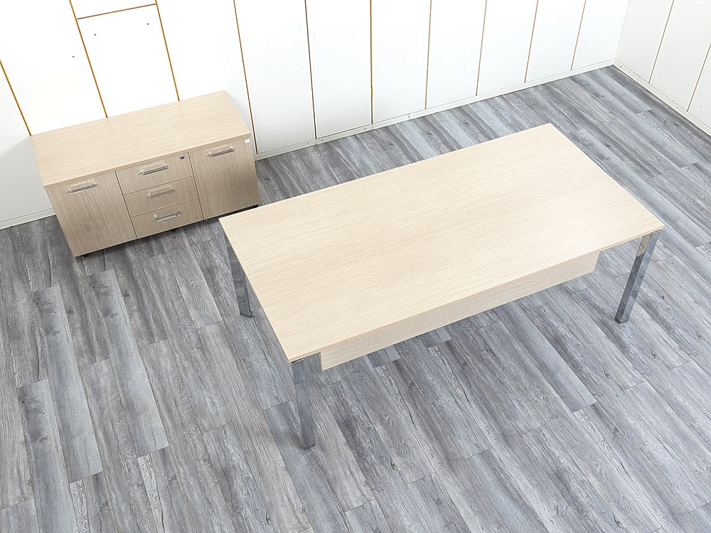 Стол для руководителя Sinetica 2 000х1 000х750 ЛДСП Зебрано   (СРПЗк-20034)