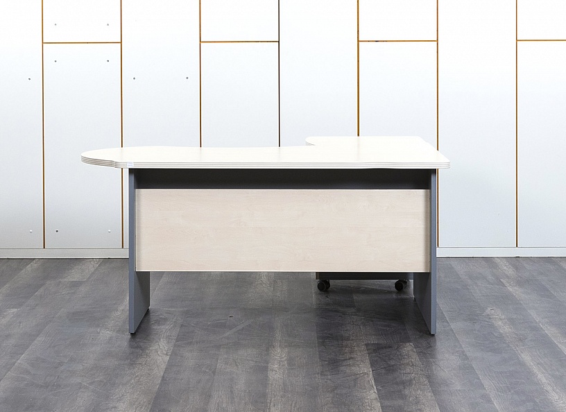 Комплект офисной мебели стол с тумбой Berlin 1 600х1 400х740 ЛДСП Бук   (СПУВКл-25072)