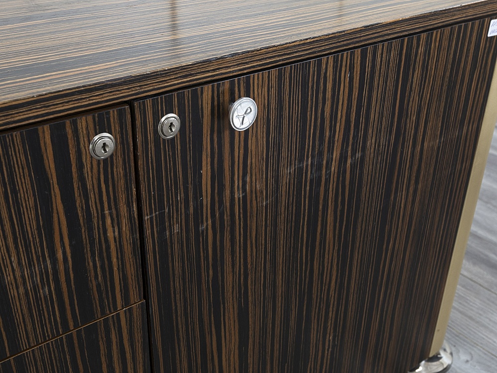 Кабинет руководителя Tecnoarredo 2 000х920х760 Шпон Зебрано Venus  (КРЗ1-09024)