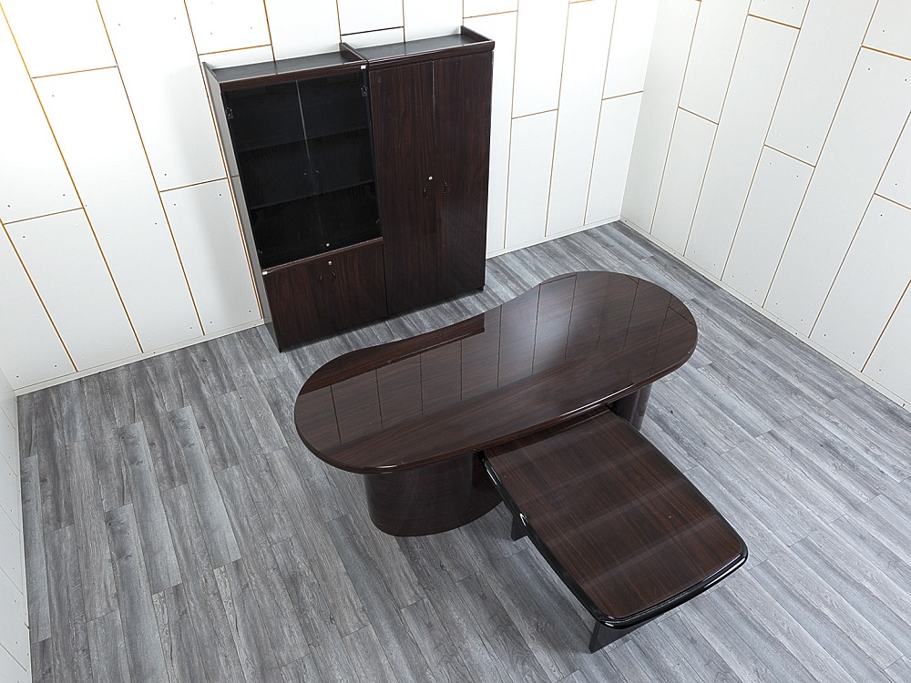 Кабинет руководителя GOODFURNITURE 2 500х2 100х770 МДФ Махагон Perth  (КРШ-13054)