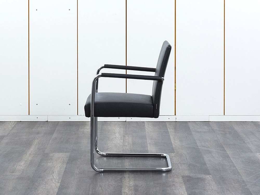 Конференц кресло для переговорной  Черный Кожа/хром Walter Knoll   (УДКЧ1-25072)