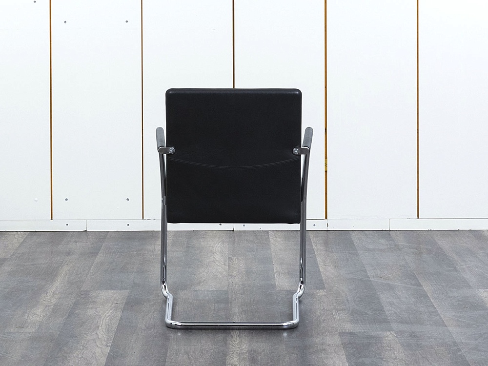 Конференц кресло для переговорной  Черный Кожа/хром Walter Knoll   (УДКЧ1-25072)