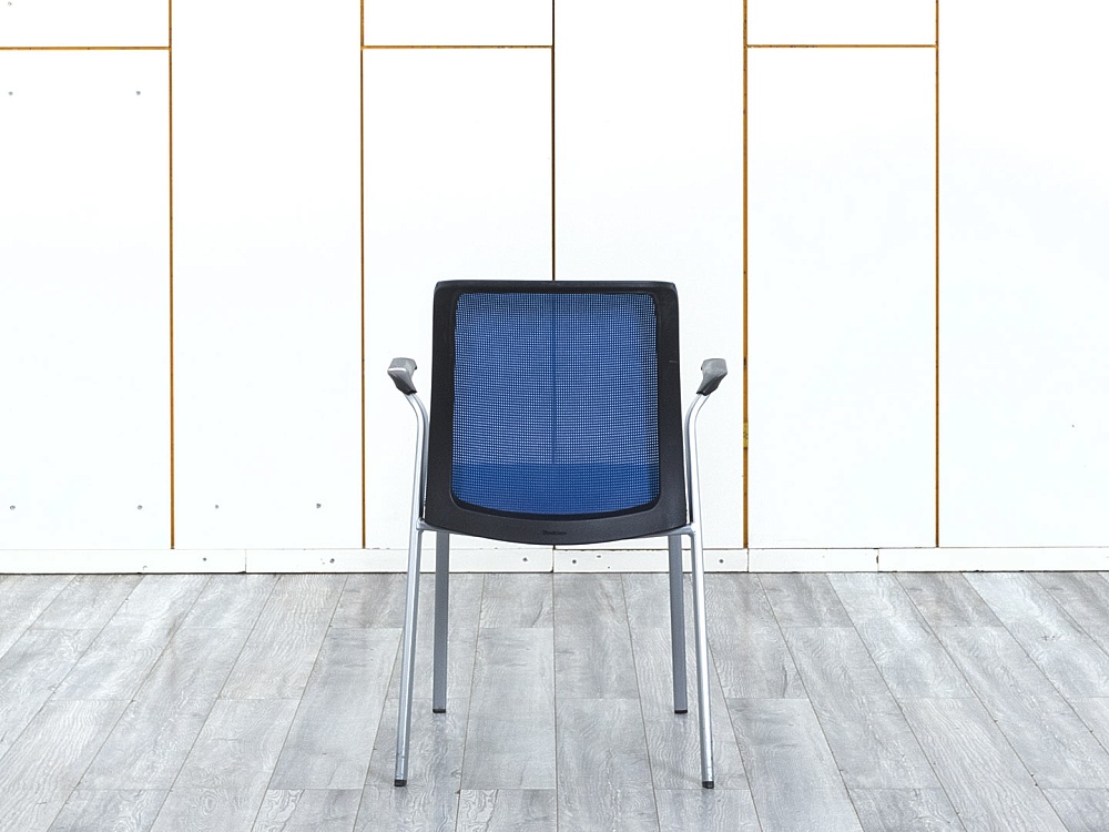 Конференц кресло для переговорной  Синий Сетка SteelCase   (УНСН-30074)