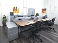 Комплект офисной мебели Herman Miller 3 200х1 800х1 000 ЛДСП Орех   (КОМХ1-16082)