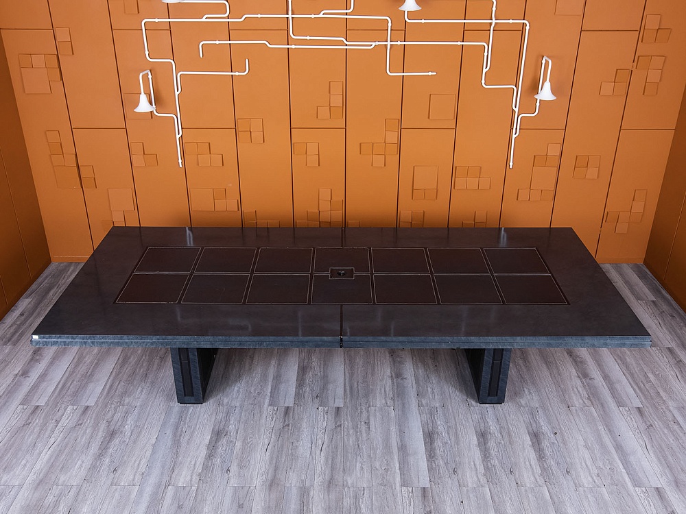 Офисный стол для переговоров  3 400х1 490х750 ЛДСП Зеленый   (СГПЗ-18073)