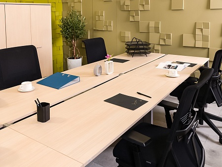 Комплект офисной мебели на 6 человек LAS ДСП Клен Италия_ГКВ-09091