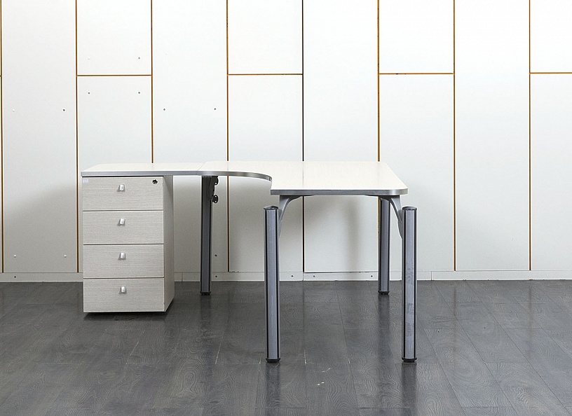 Комплект офисной мебели стол с тумбой  1 600х1 600х750 ЛДСП Зебрано   (СПУЗКл-09111)