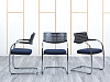 Конференц кресло для переговорной  Синий Ткань VITRA VISAVIS  (КДТН1-28113)