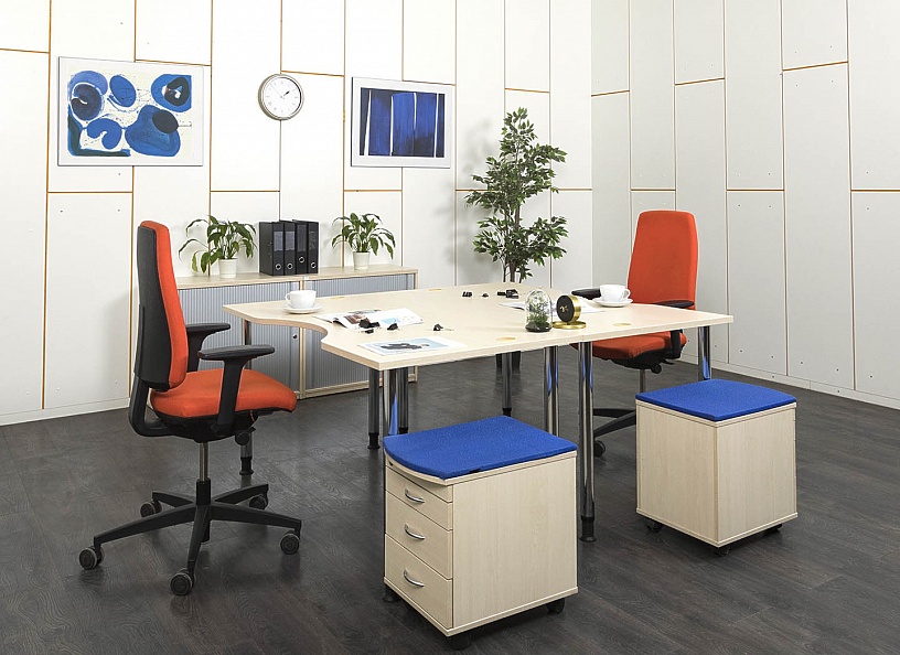 Комплект офисной мебели стол с тумбой ORGSPACE 1 500х800х750 ЛДСП Клен   (КОМВ1-15061)