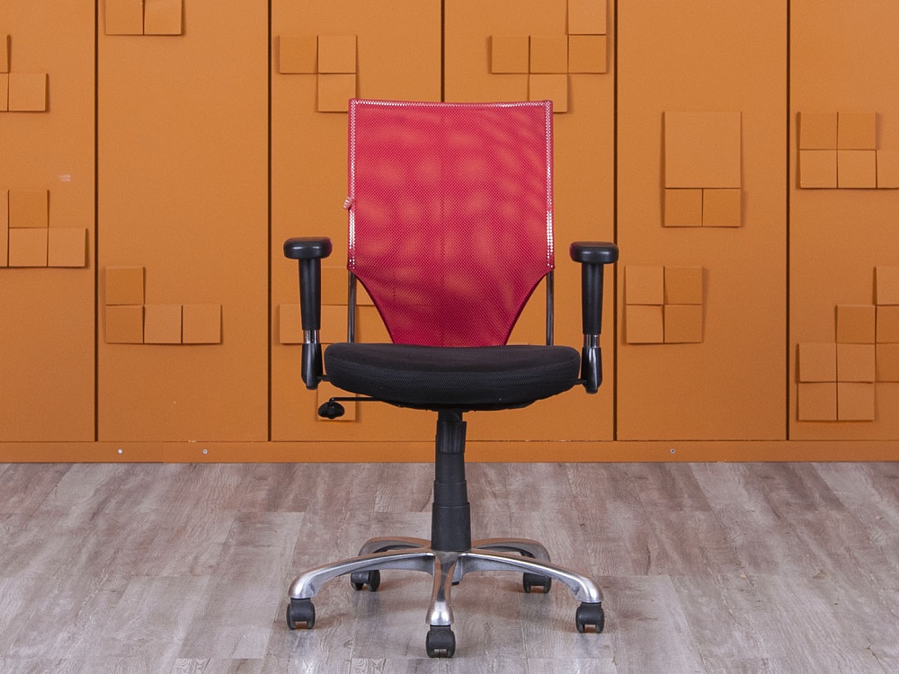 Офисное кресло для персонала   Сетка Красный   (КПСК-20085)