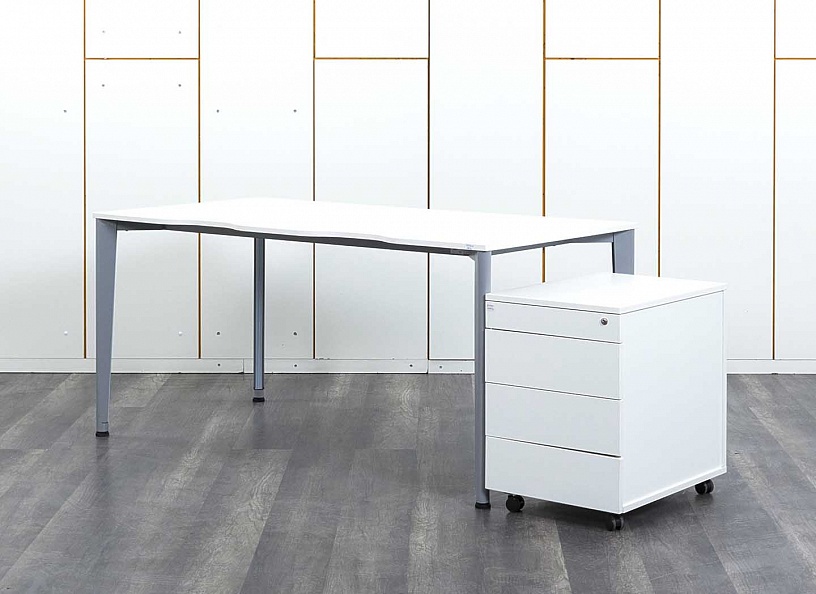 Комплект офисной мебели стол с тумбой Techo 1 600х800х740 ЛДСП Белый   (СППБК1-26092)