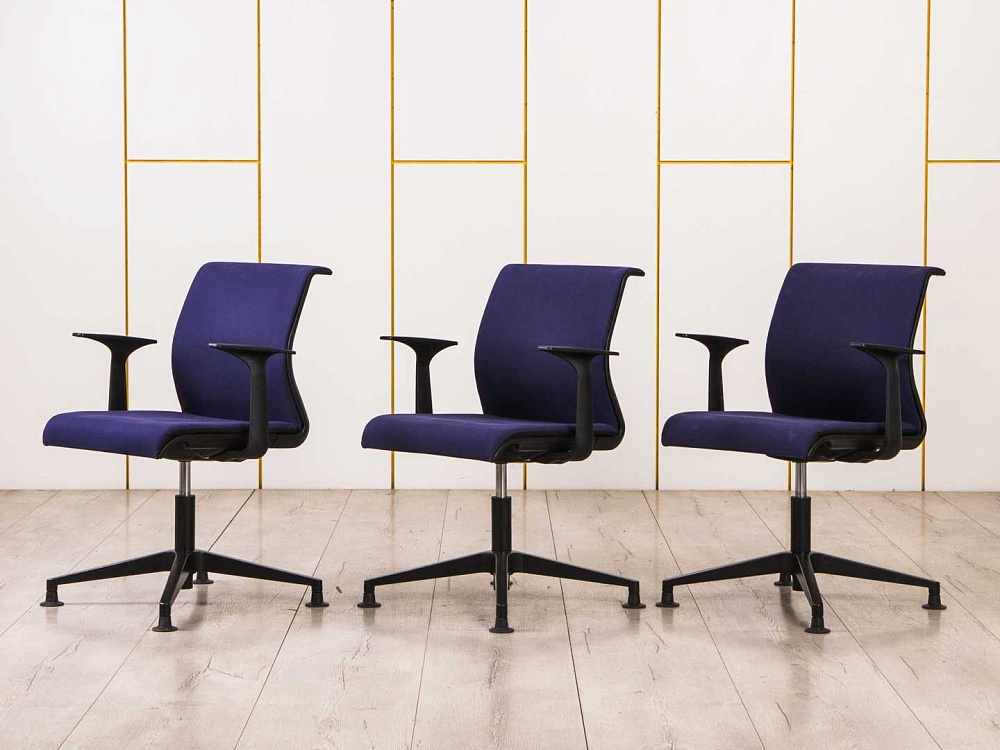 Конференц кресло для переговорной  Синий Ткань SteelCase   (УНТН-12128)