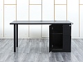 Комплект офисной мебели стол с тумбой IKEA 1 600х800х760 ЛДСП Черный   (СППЧКп-05064)